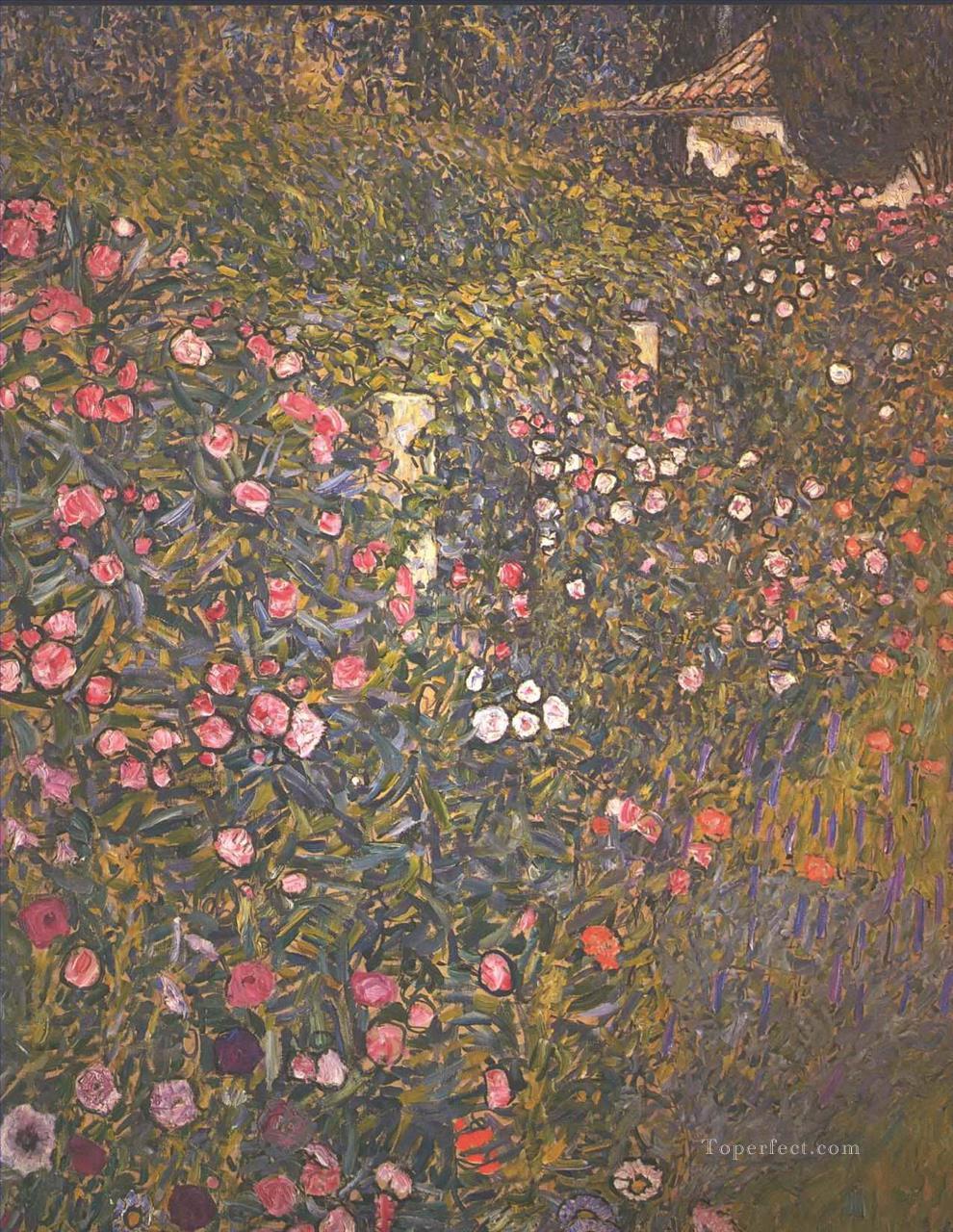 Italian horticultural landscape Gustav Klimt Impressionism Flowers Oil Paintings